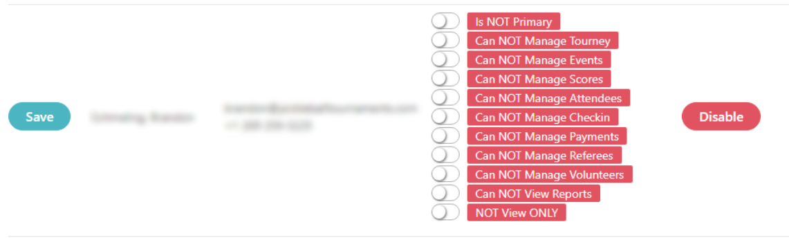Manager permissions checkboxes