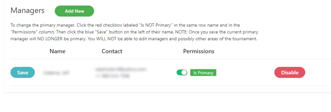 Managers tab showing Add New button