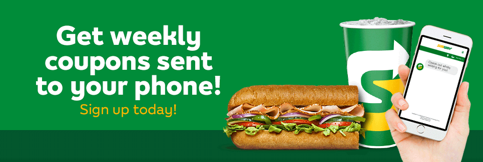 Subway SMS opt-in offer example