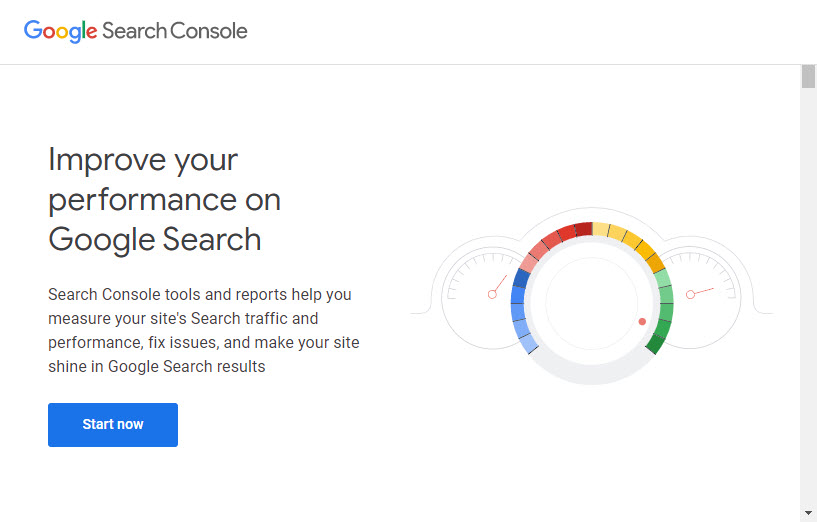 Google Search Console dashboard