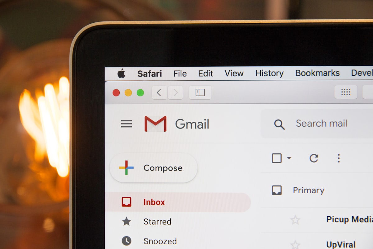 Overflowing email inbox on a computer screen